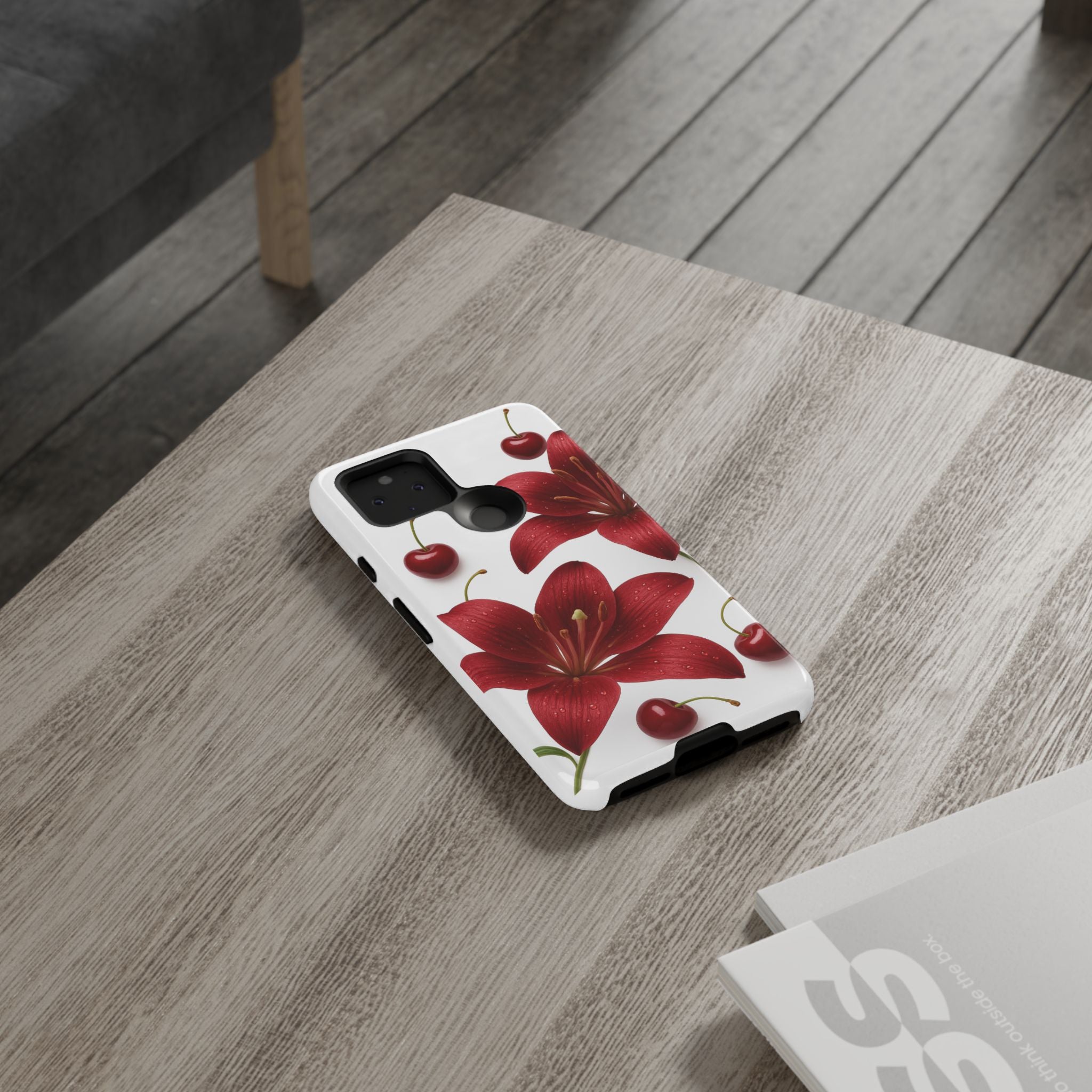 Floral Tough Phone Case, Beautiful Floral Design, Gift for Her, Risk Resistant Cover, Trendy Smartphone Accessory
