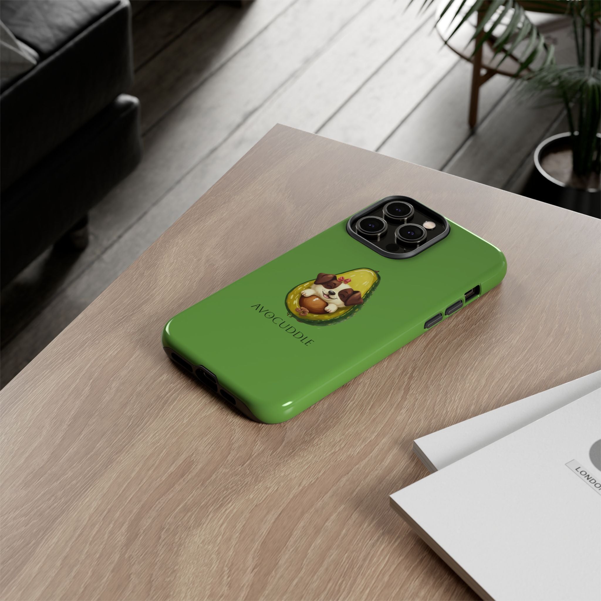 Cute Avocado Dog Phone Case - Pet Lover Gift, Animal Phone Cover, Quirky Accessory, Dog Mom Present, Custom Phone Case