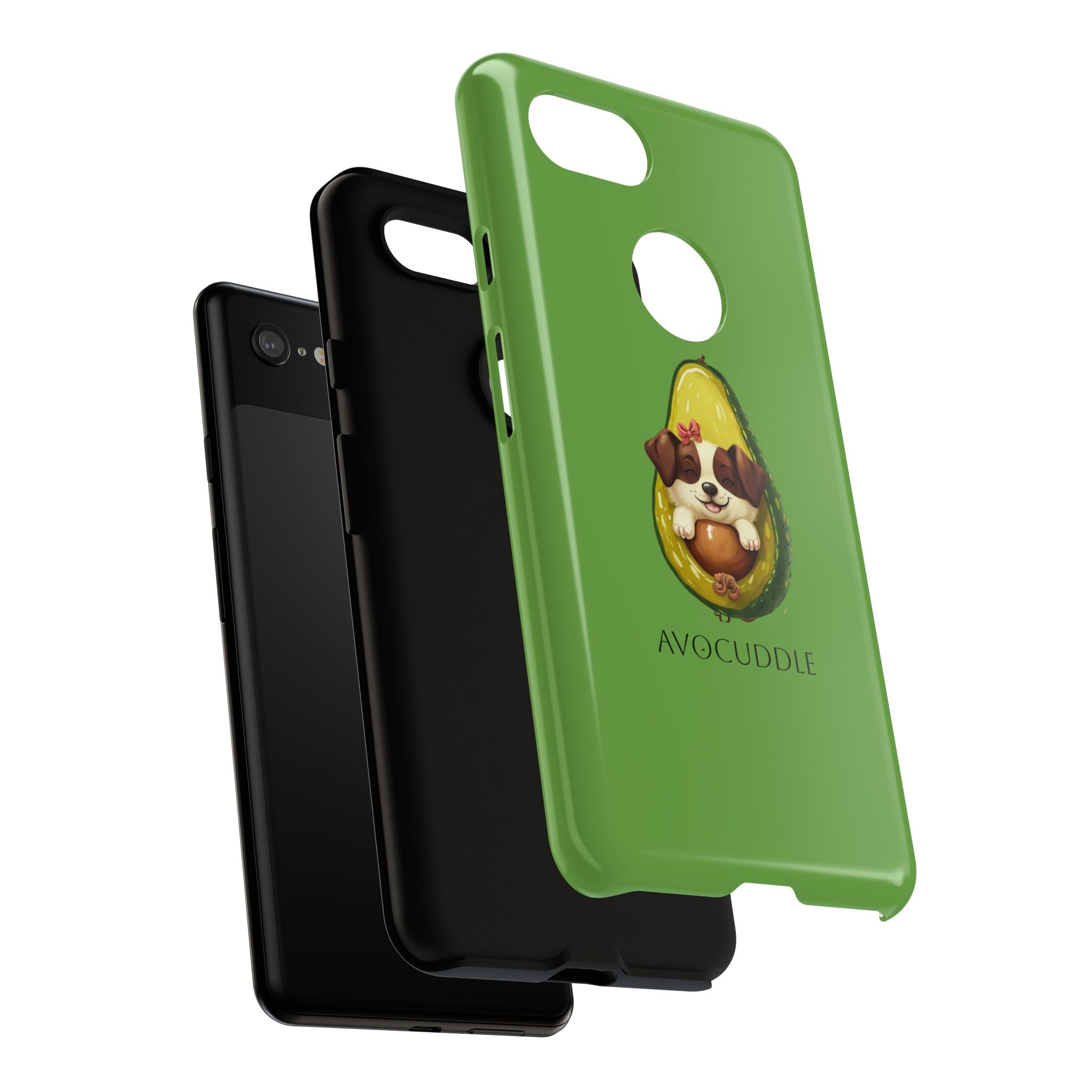 Cute Avocado Dog Phone Case - Pet Lover Gift, Animal Phone Cover, Quirky Accessory, Dog Mom Present, Custom Phone Case