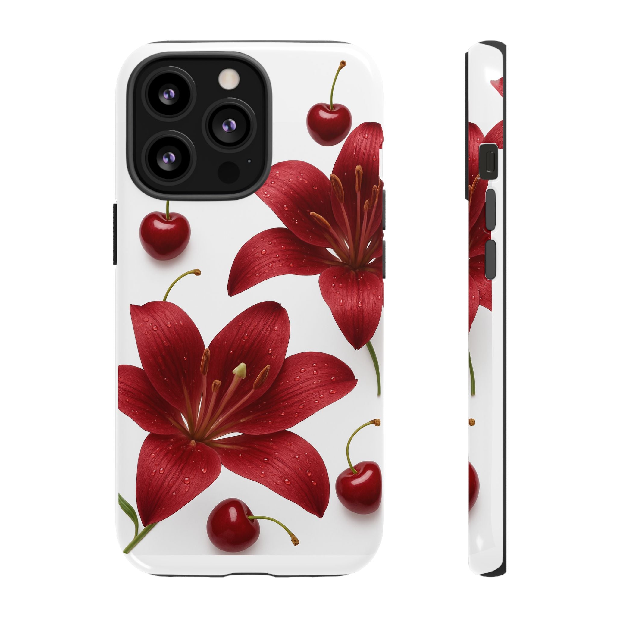 Floral Tough Phone Case, Beautiful Floral Design, Gift for Her, Risk Resistant Cover, Trendy Smartphone Accessory