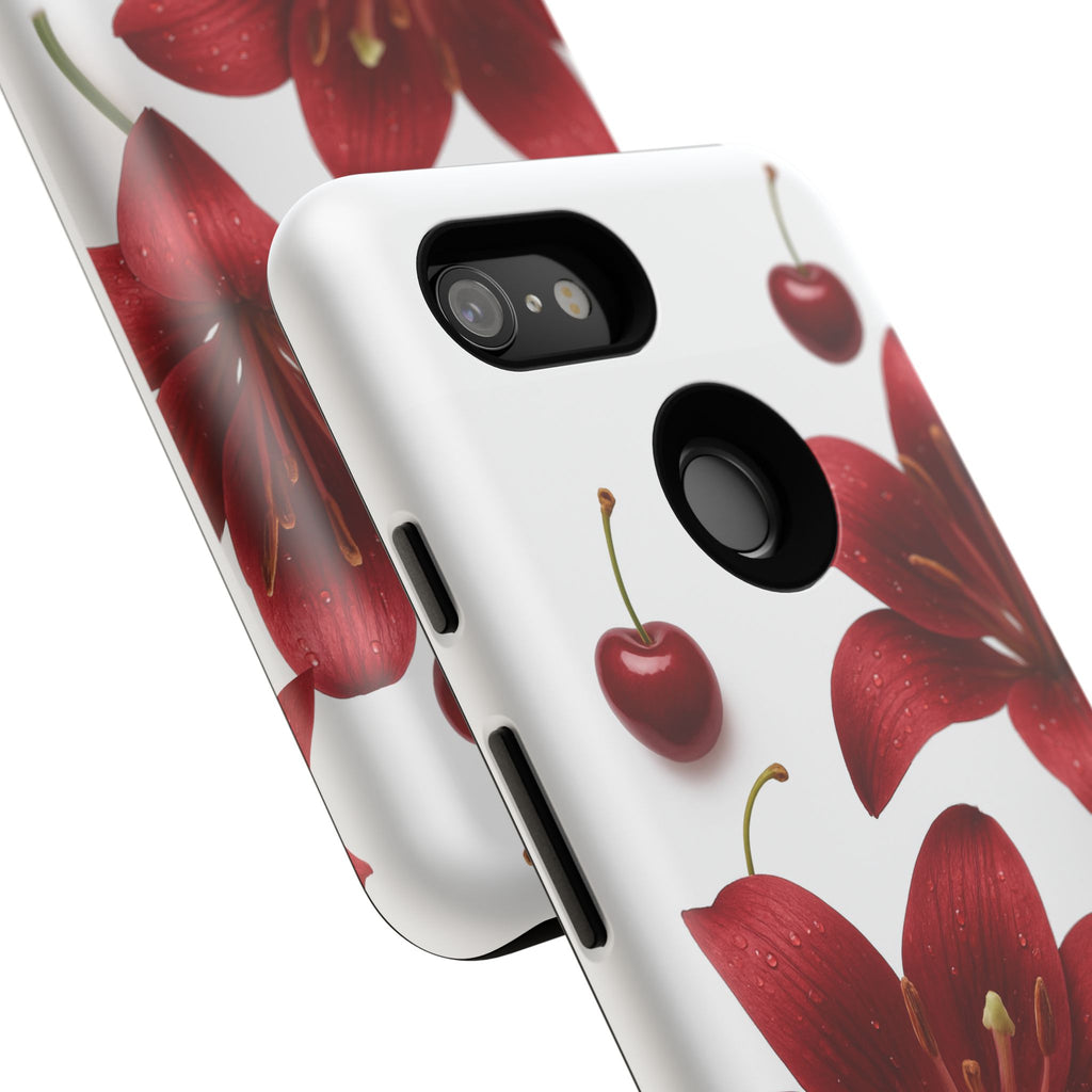 Floral Tough Phone Case, Beautiful Floral Design, Gift for Her, Risk Resistant Cover, Trendy Smartphone Accessory