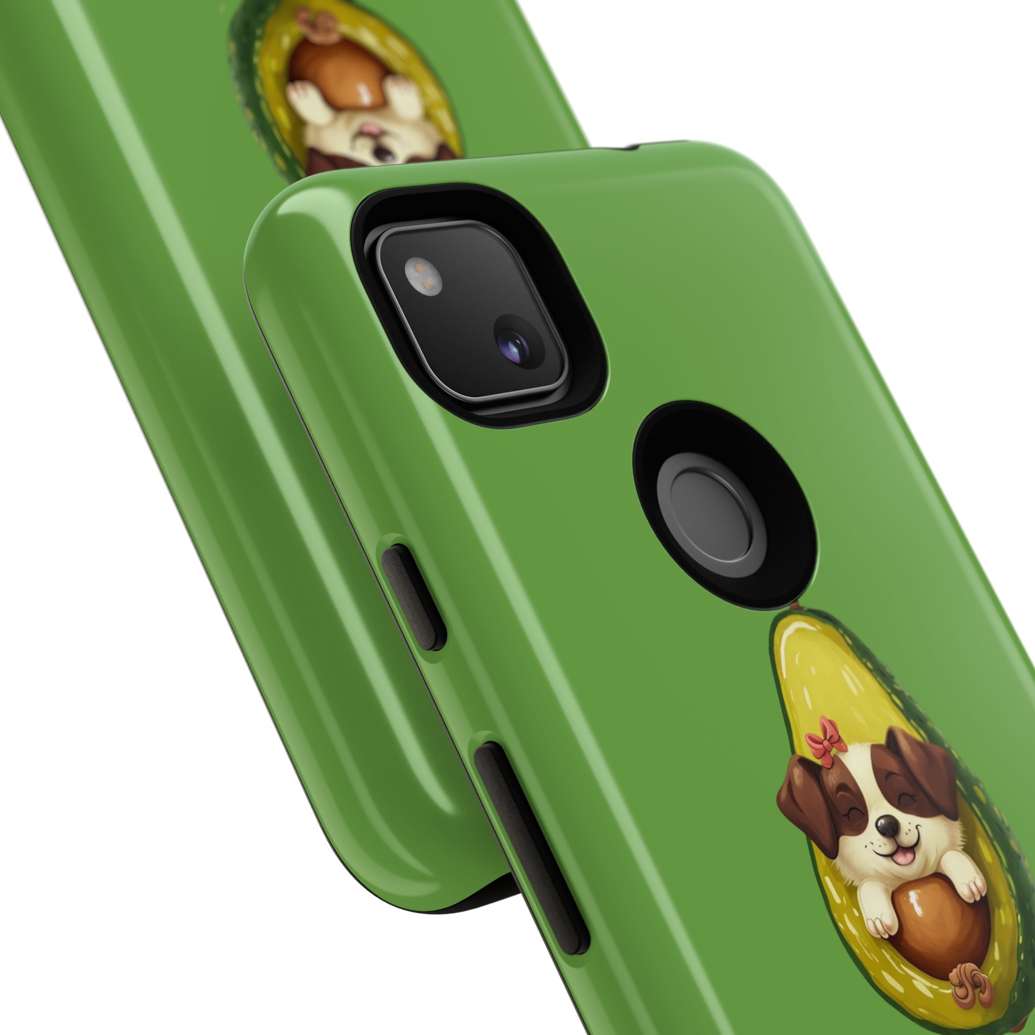 Cute Avocado Dog Phone Case - Pet Lover Gift, Animal Phone Cover, Quirky Accessory, Dog Mom Present, Custom Phone Case